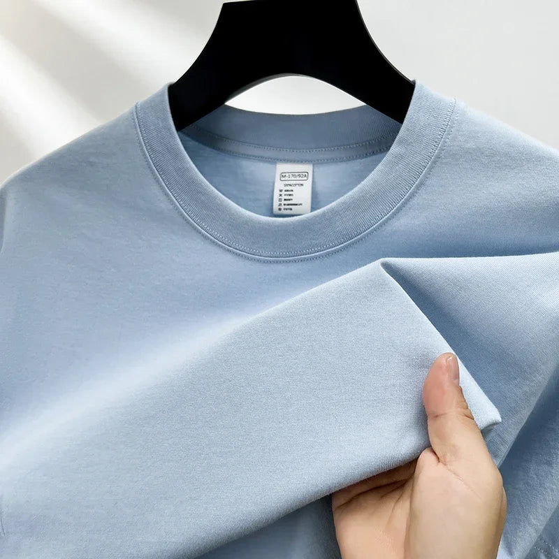 100% pure cotton summer high-end brand men's short sleeve round neck fashionable style half sleeved top breathable T-shirt 100% pure cotton summer high-end brand men's short sleeve round neck fashionable style half sleeved top breathable T-shirt